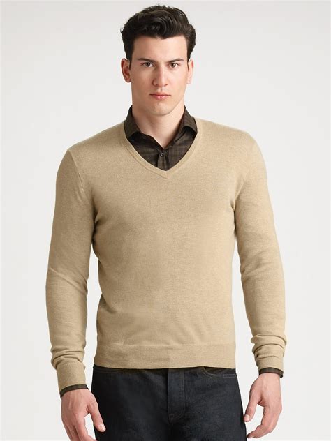 v neck jumper men's designer